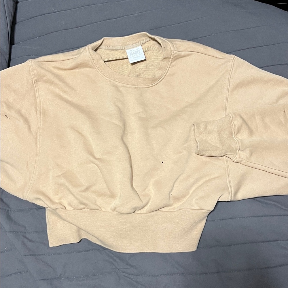 TNA Airy Fleece Crew in Tan